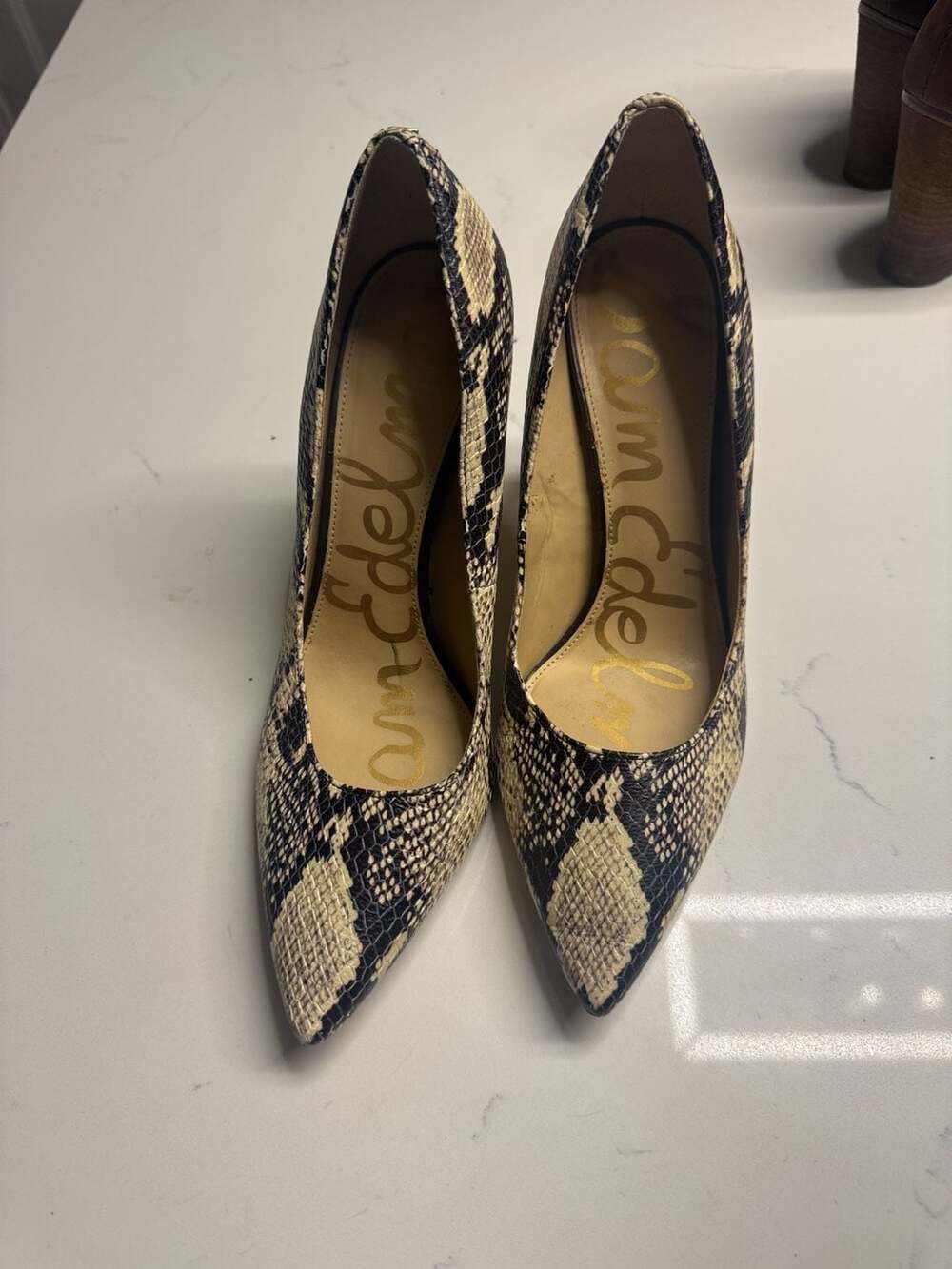 Sam Edelman Pumps Size 7.5 Snake Print Stiletto Heels